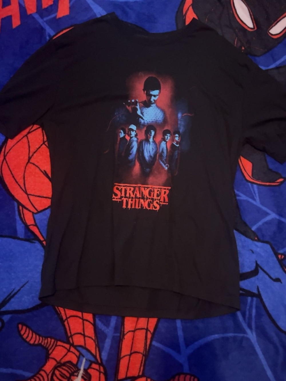 Stranger Things Short Sleeve Graphic Tee - Black